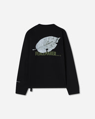 Men's Leaf Loose Fit Longsleeve T-Shirt Black