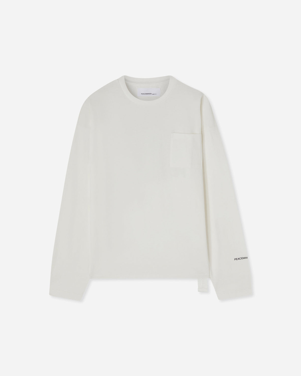 Men's Leaf Loose Fit Longsleeve T-Shirt Snow White