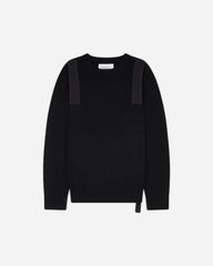 Men's Applied Tape Knit Sweater Black
