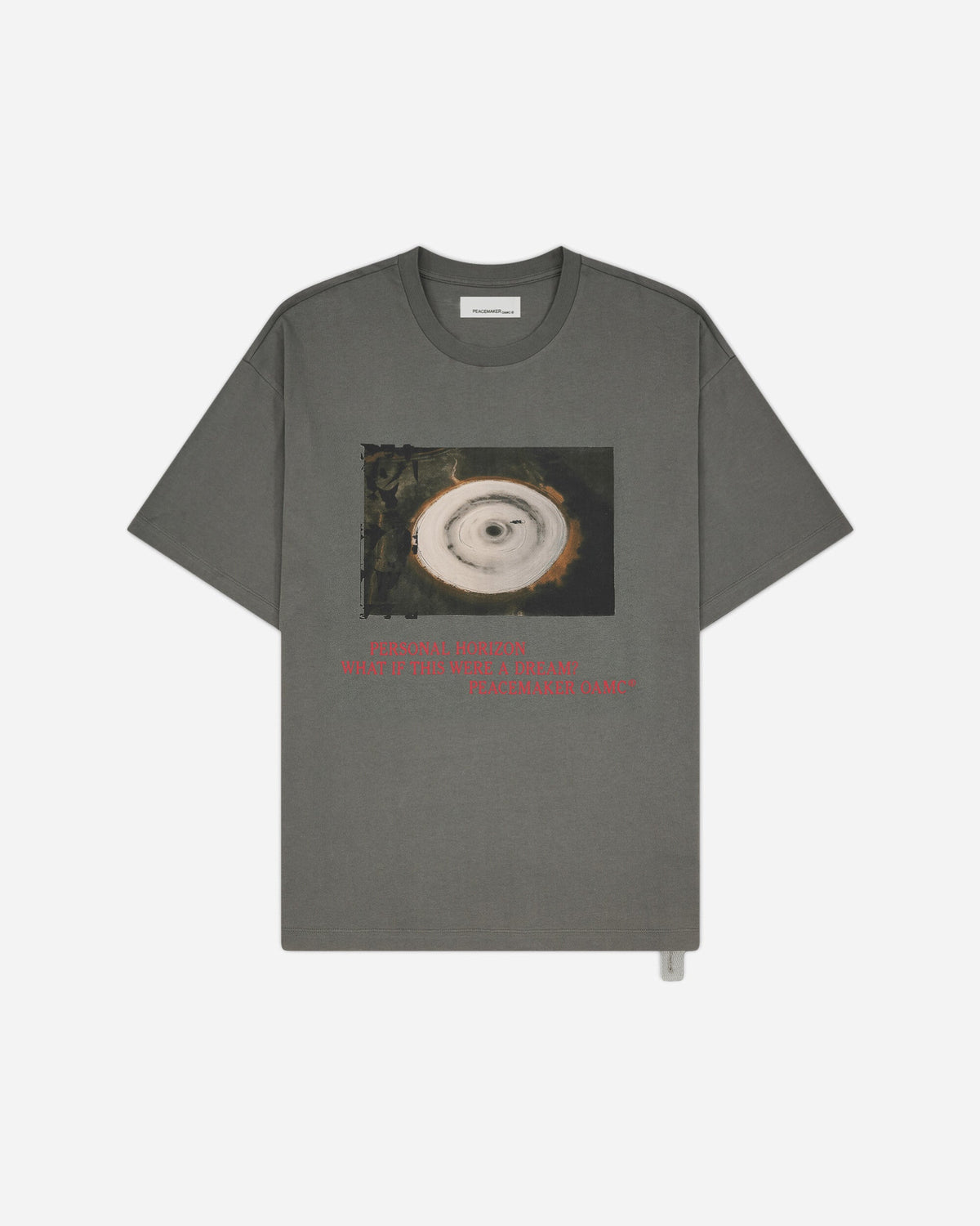 Men's Landart 03 Print Loose Fit T-Shirt Gray