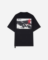 Men's Landscape Print Pocket T-Shirt Black