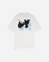Men's Birds Print Regular Fit T-Shirt White