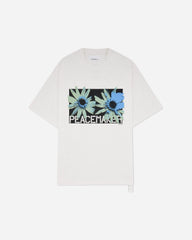 Men's Flower Print Regular Fit T-Shirt White