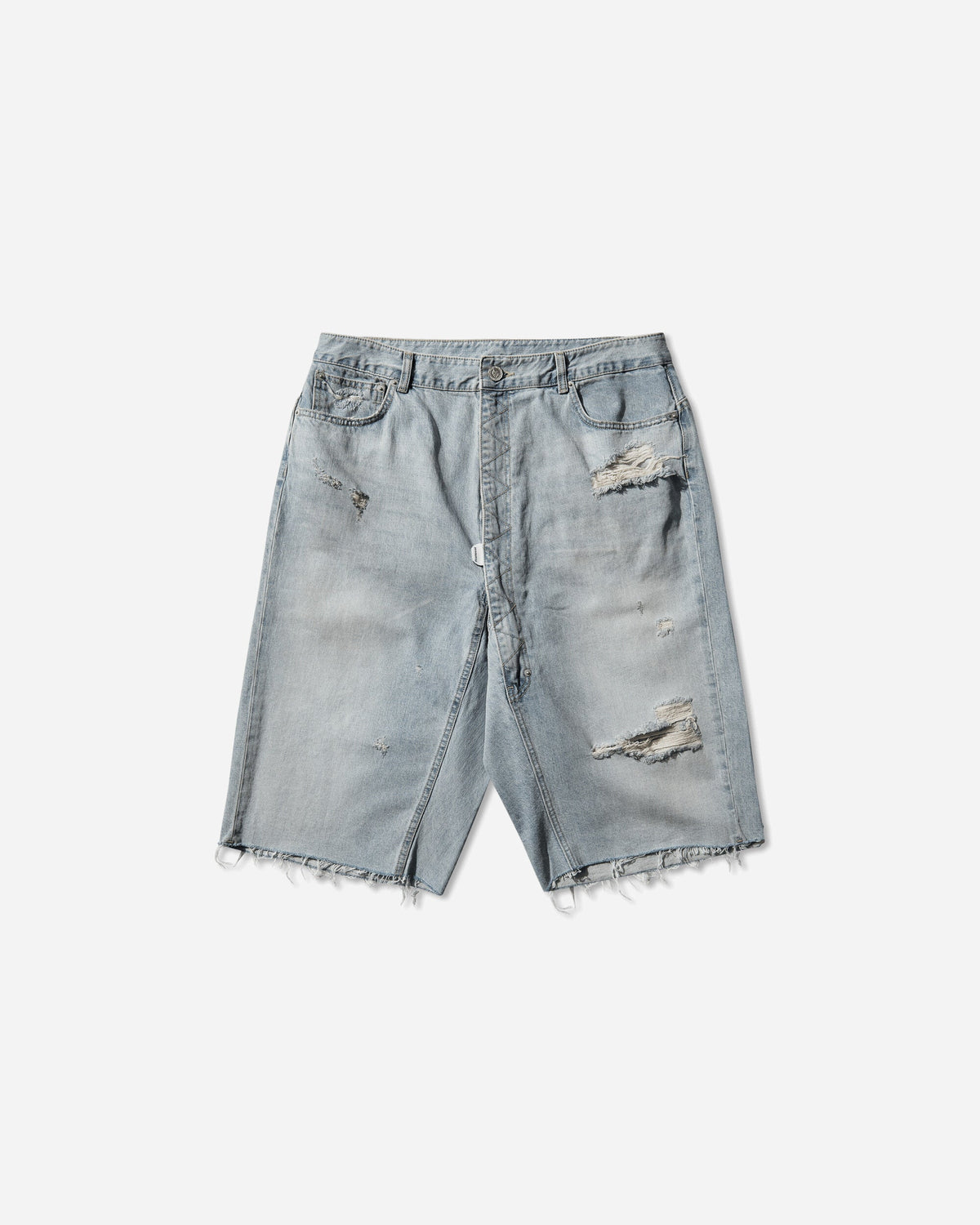 Long Zipper Shorts Blue
