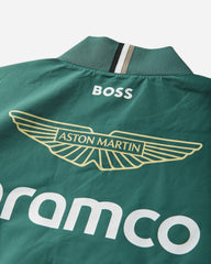 Men's ASTON MARTIN ARAMCO F1 TEAM Replica Bomber Jacket Green Lux
