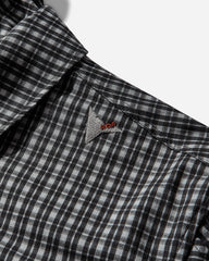 Men's Aair FloWeave Printed Check Long Sleeve Hooded Shirt Anthracite