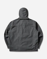 Men's Aair FloWeave Printed Check Long Sleeve Hooded Shirt Anthracite