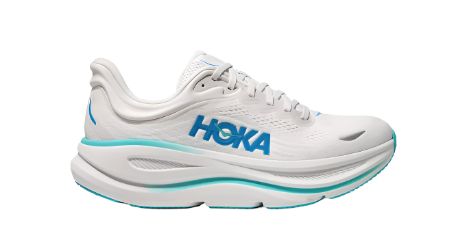 Hoka Bondi 9 White Blue Men's