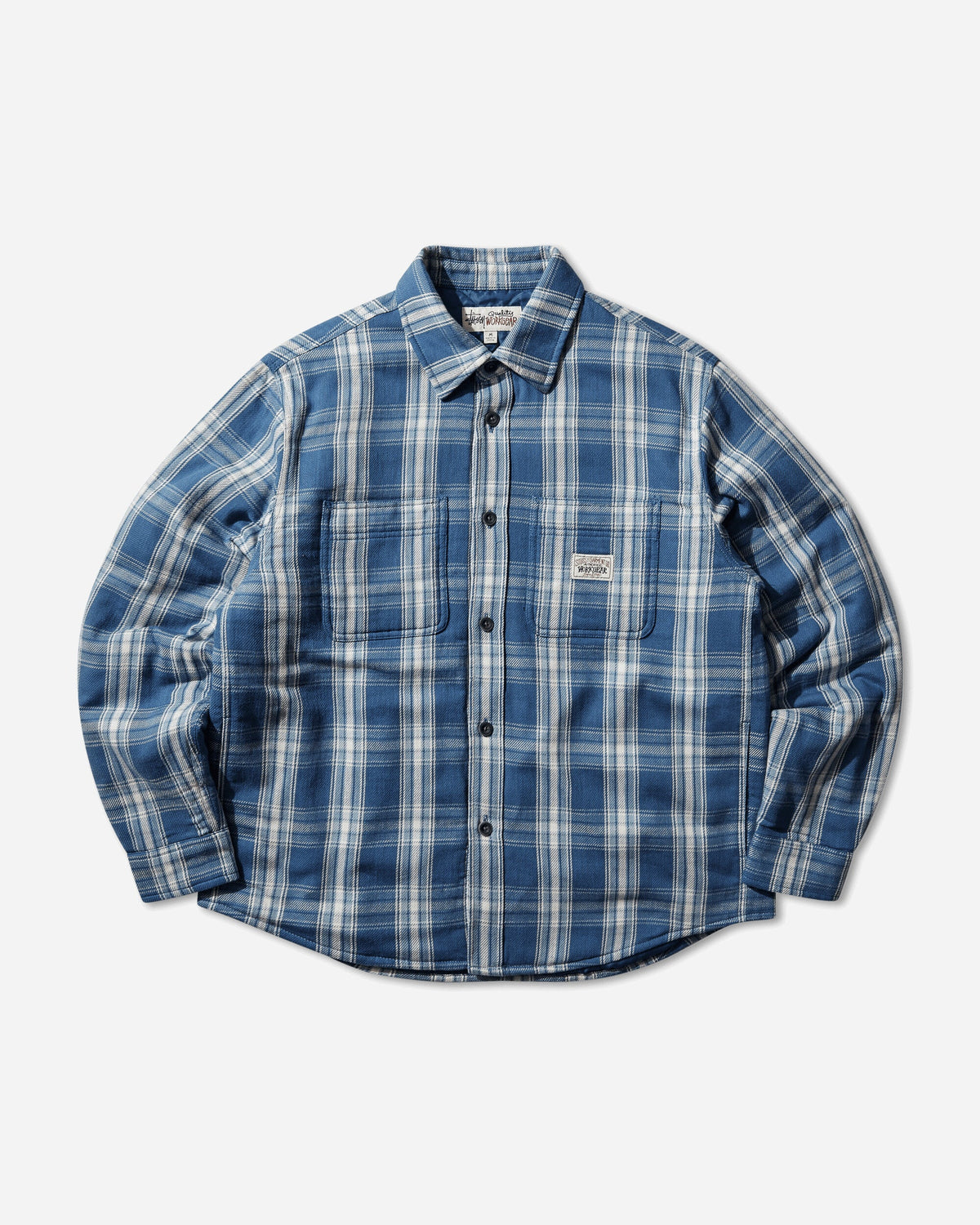 Lau Plaid Shirt Jacket Blue