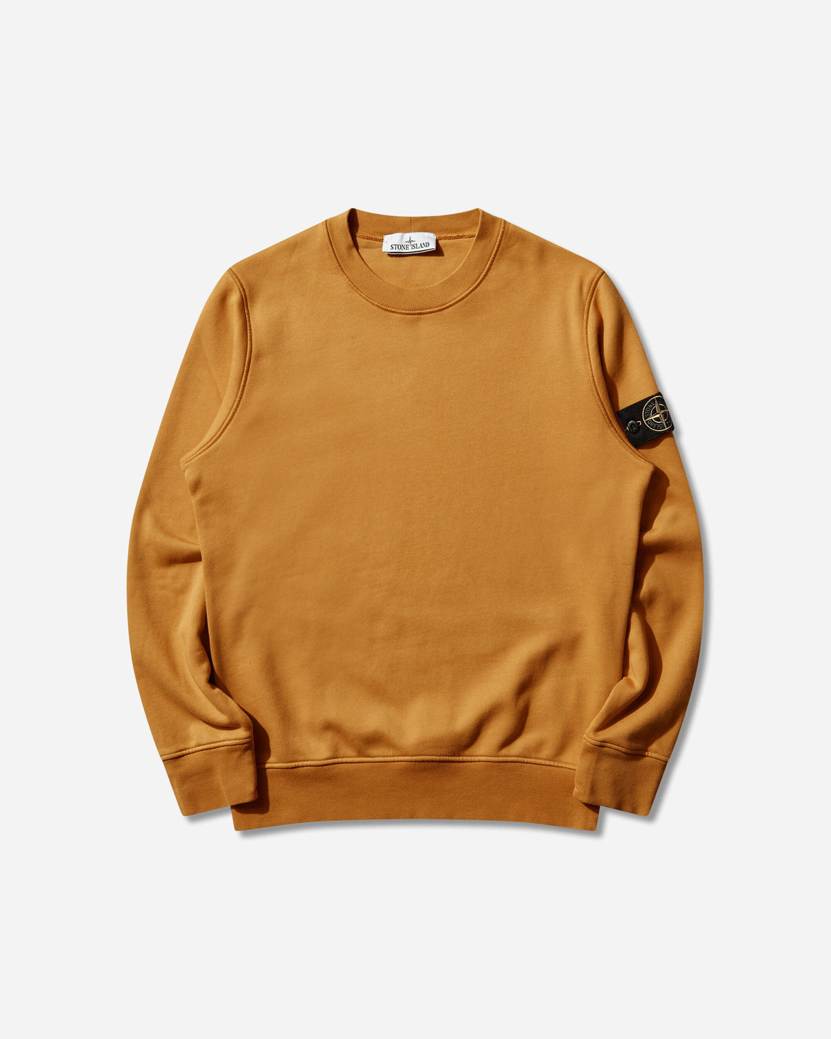 Men's Organic Cotton Fleece Crewneck Sweatshirt Mustard