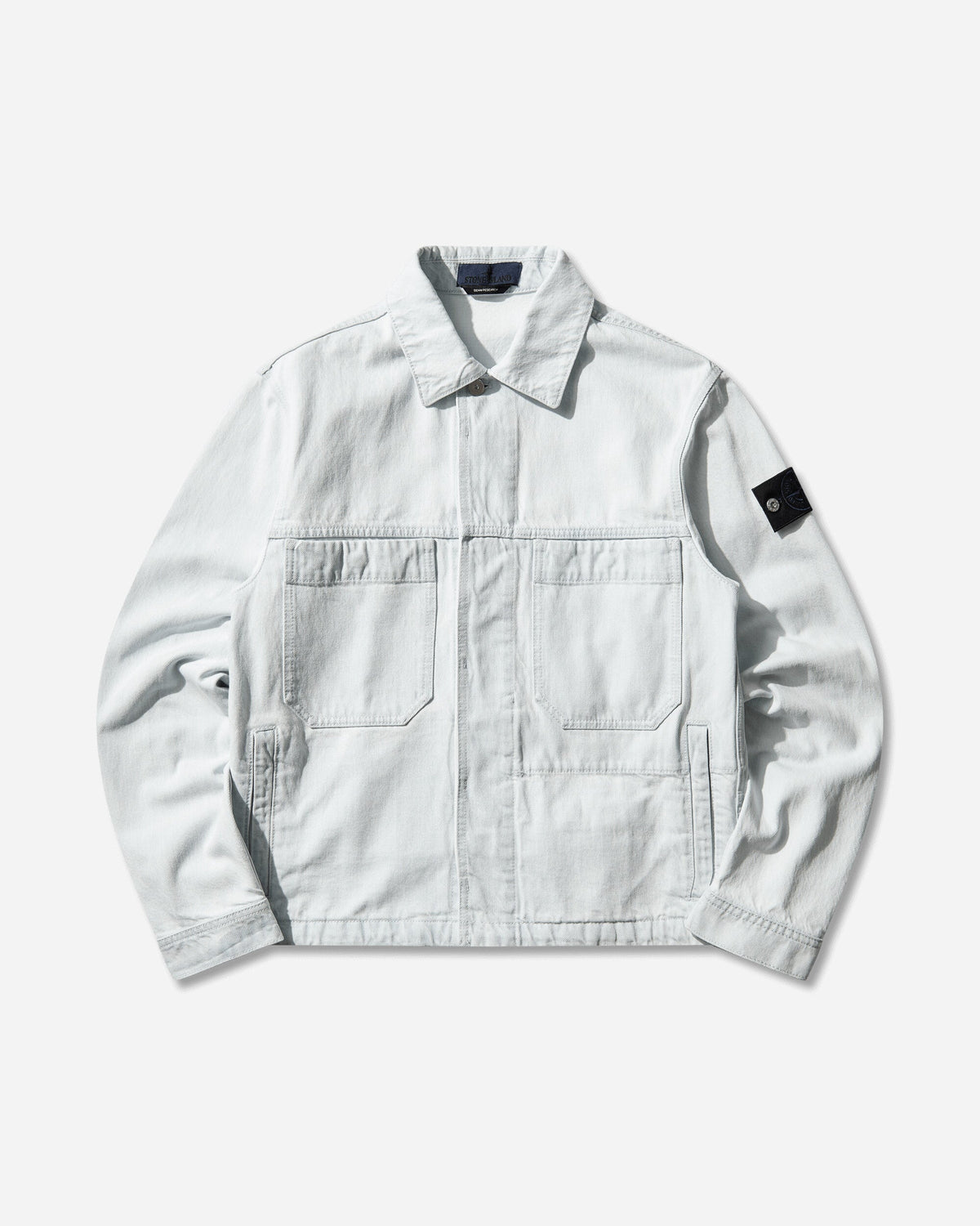 Men's Indigo Denim-Ultra Bleached Coach Jacket Blue Extra Bleach