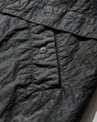 Men's Dense Nylon-TC Hand Sprayed Reflective Hooded Jacket Black