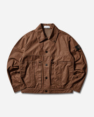 Men's Double-Coated Cotton Ripstop Coach Jacket Shadow Brown