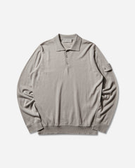 Men's Ghost Light Pure RWS Wool Polo Sweater Dust Grey