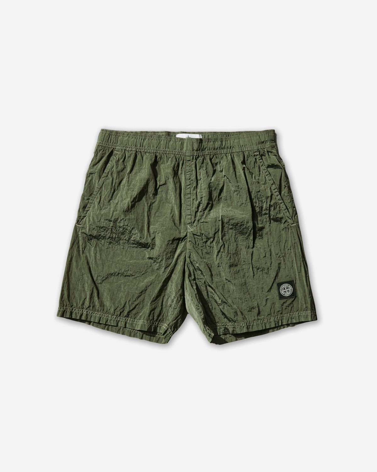 Men's Nylon Metal Swim Shorts Military Green