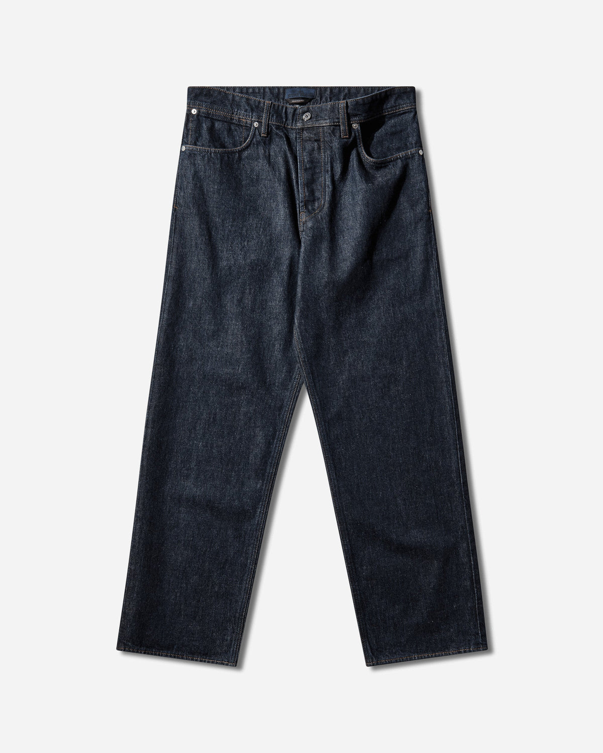 Men's Indigo Denim-Rinsed Loose Fit Jeans Blue Rinse