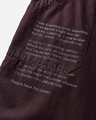 Men's People Have the Power Cotton Gabardine Pants Bordeaux