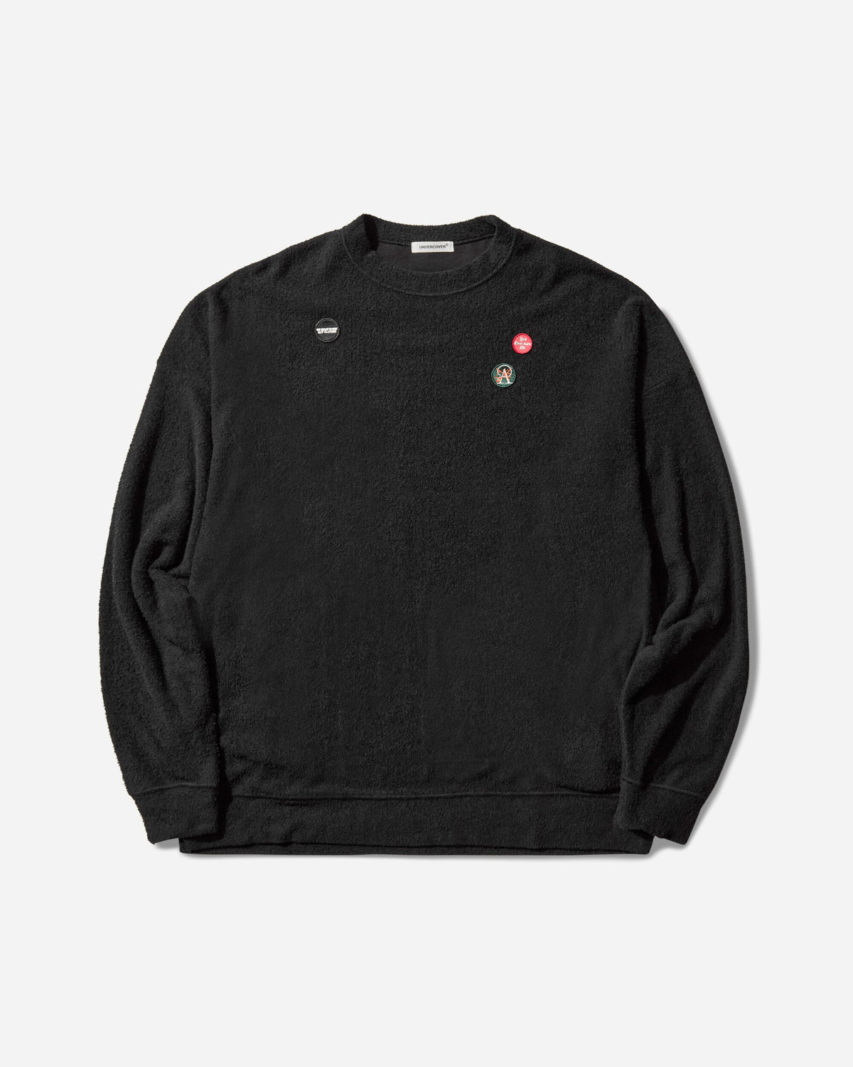 Men's Patches Crewneck Sweater Black