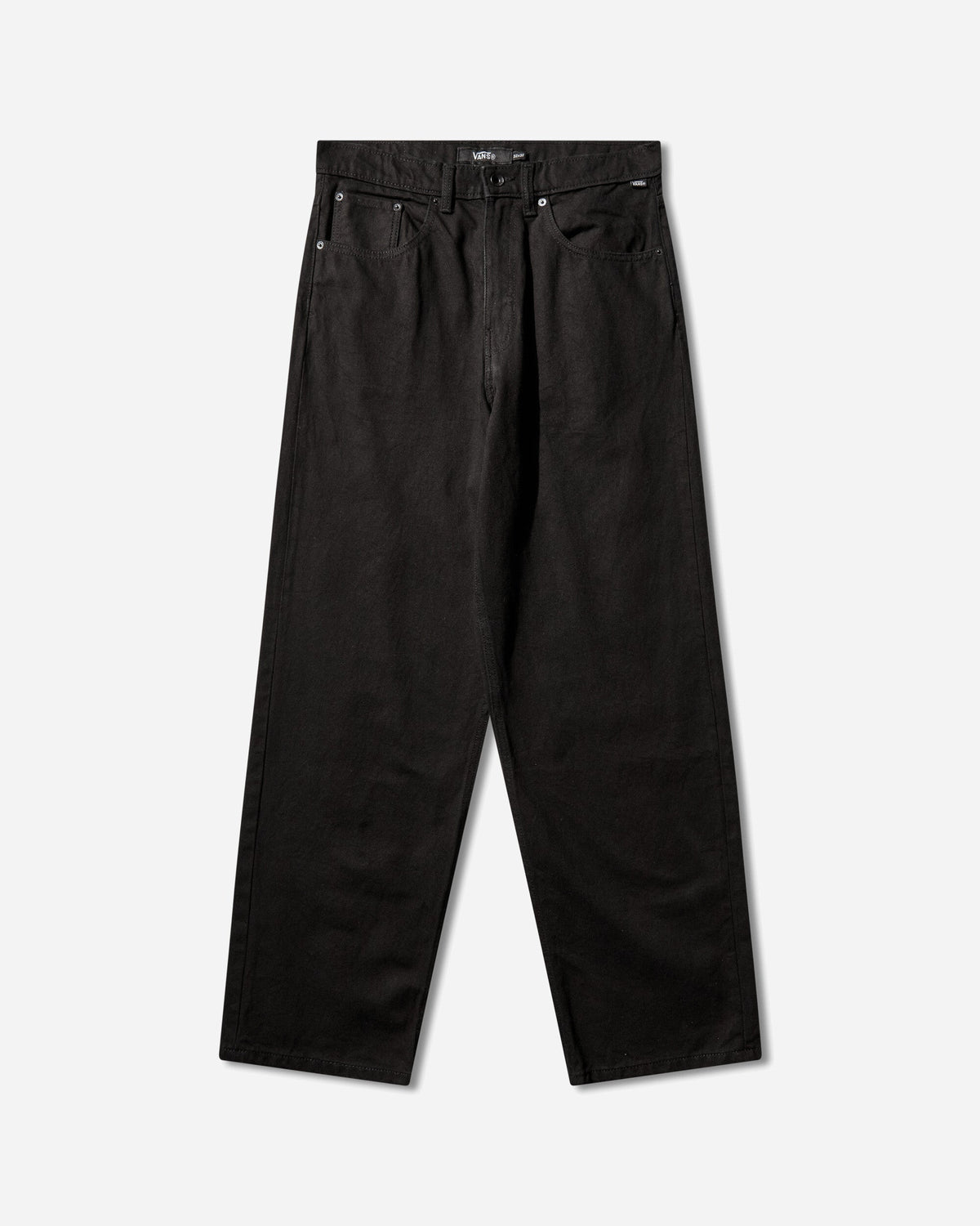 Men's Check-5 Baggy Denim Pants Black