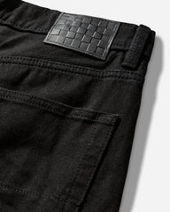 Men's Check-5 Baggy Denim Pants Black