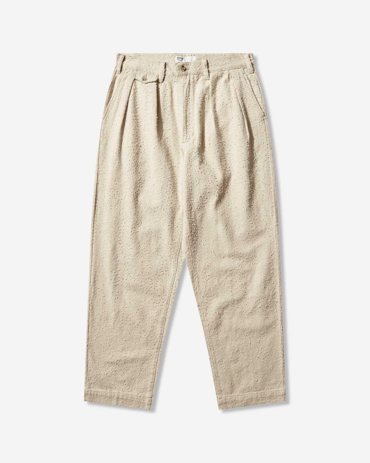 Men's Back Pleated Trousers Creme Brulee
