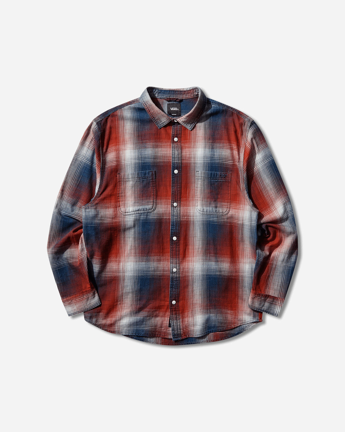 Men's Indigo Plaid Longsleeve Shirt Racing Red