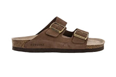 GENUINS HAWAII NUBUCK SANDAL DARK BROWN