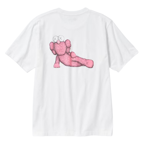 Kaws X Uniqlo Graphic Tee White Pink