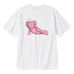 Kaws X Uniqlo Graphic Tee White Pink