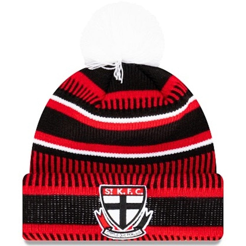 New Era Pom Knit Est Date Beanie St Kilda Saints - Black / Red