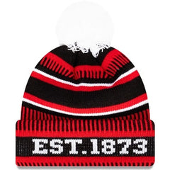 New Era Pom Knit Est Date Beanie St Kilda Saints - Black / Red