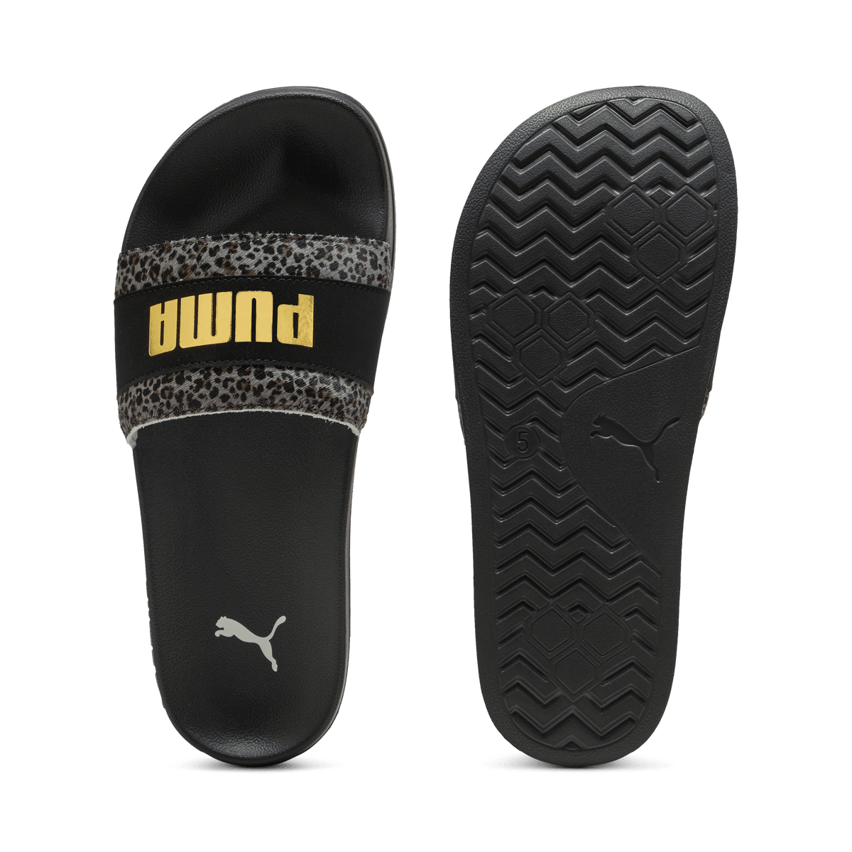 Puma Womens Leadcat 2.0 Animal Flair Slide - Black