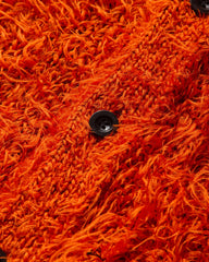 Men's Furry Knit Cardigan Orange