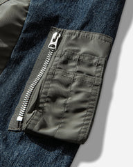 Men's Denim x Nylon Twill Jacket Blue