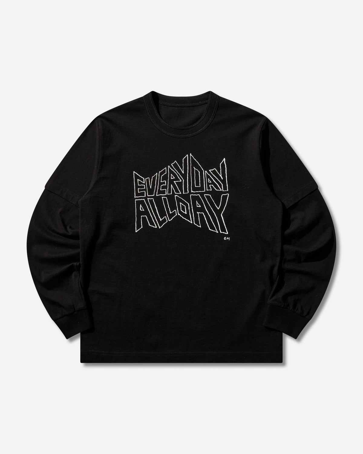Men's geoff sacai Print Longsleeve T-Shirt Black