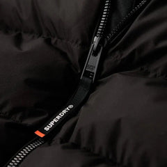 Superdry Hooded Sports Puffer Jacket - Black