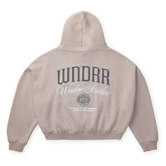 WNDRR Pavilion Cropped Hood Sweat - Moon Grey